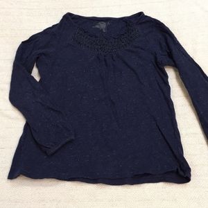Old Navy girls blue sparkle long sleeve t-shirt.